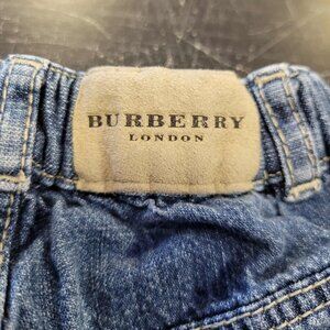 Burberry Blue Denim & Nova Check Infant Jeans 12M